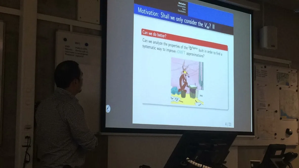 Mauricio's talk at CECAM on RDMFT