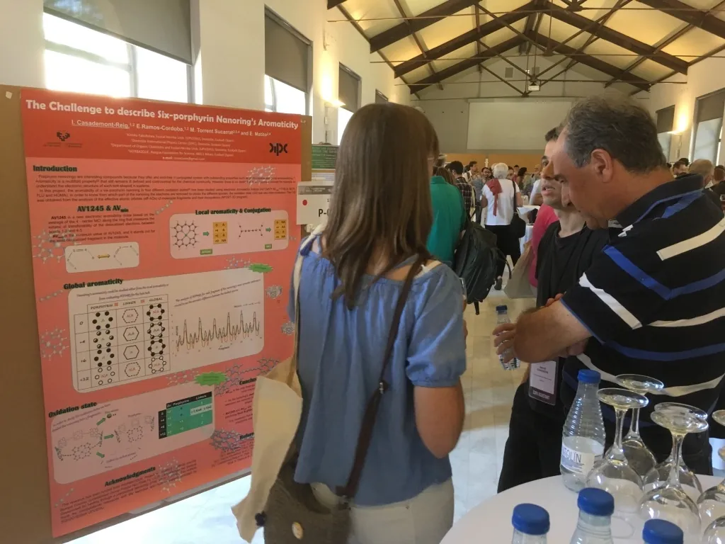 Irene at her ESPA2018's poster