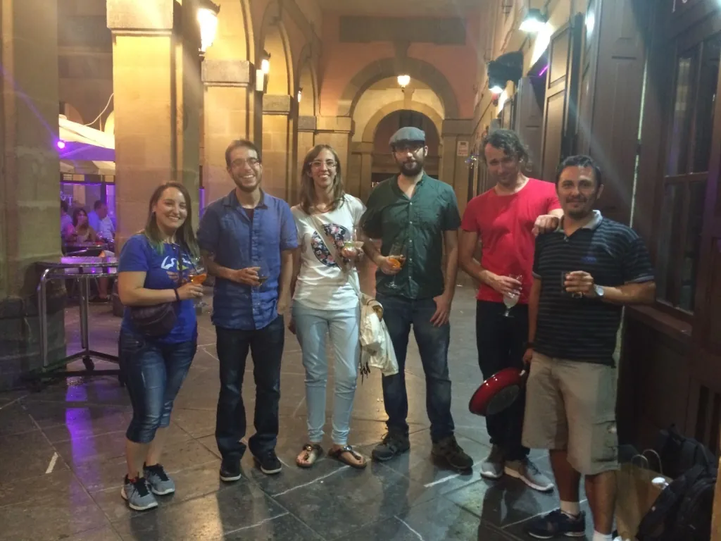 After a group dinner at Ardatza