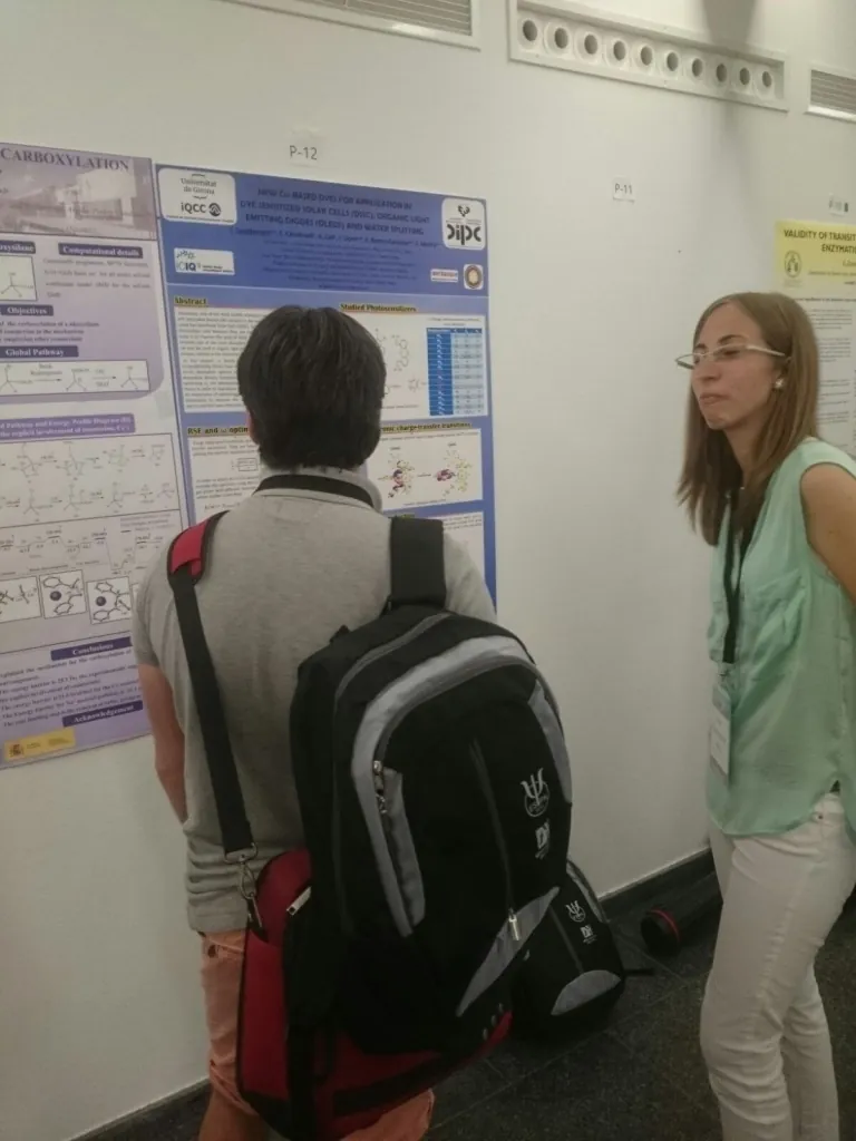 Irene at her poster in ESPA