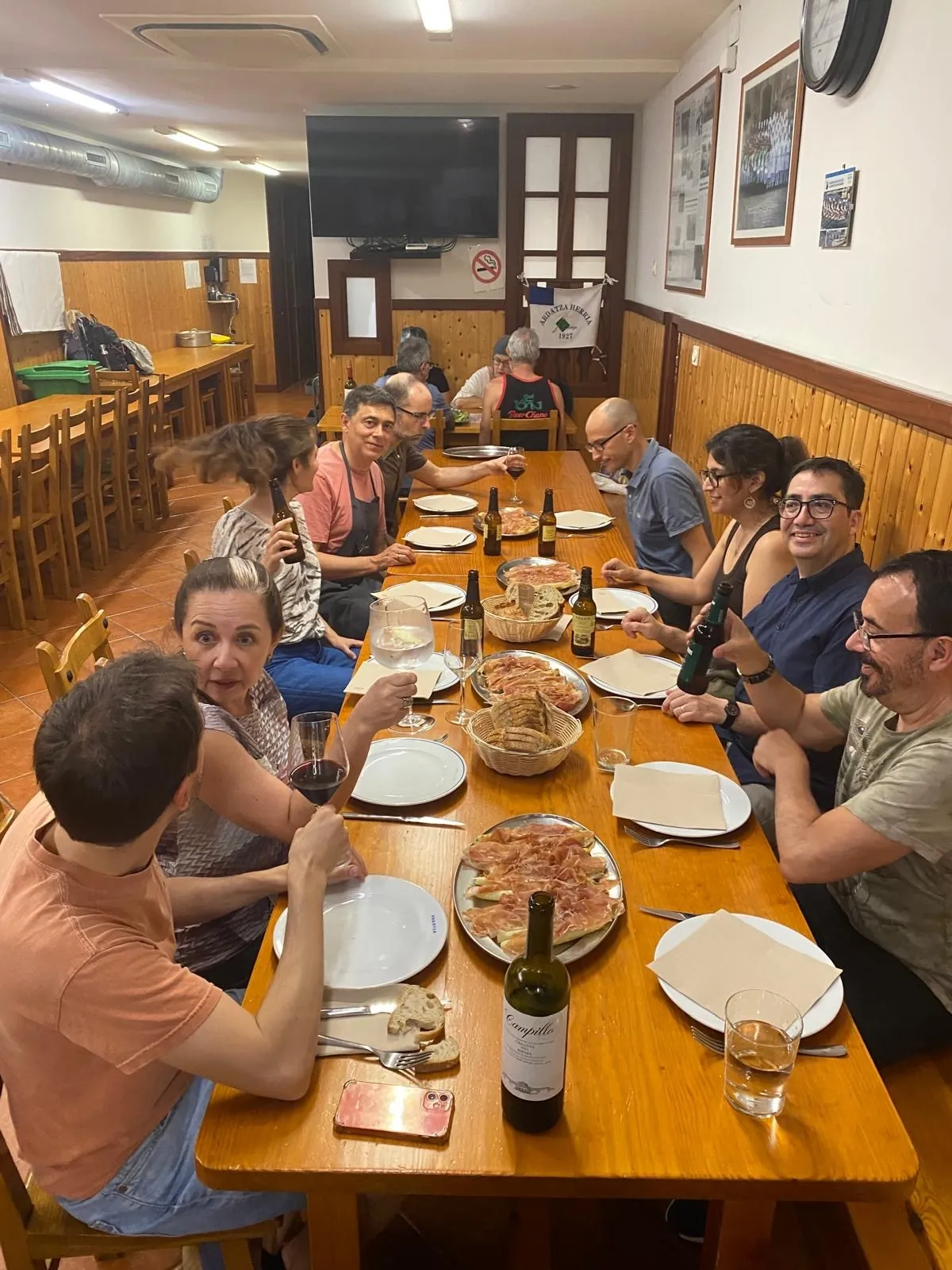 At Ardatza (gastronomical society) with Ángel Martín Pendás and Julia Contreras Garcia.